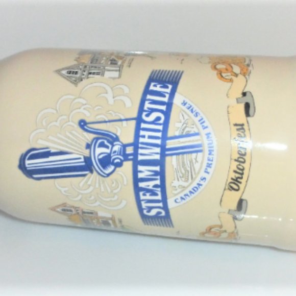 Tall STEAM WHISTLE Mug Octoberfest Beer Mug Soda Mug Pop Mug Advertising Mug - Picture 3 of 7